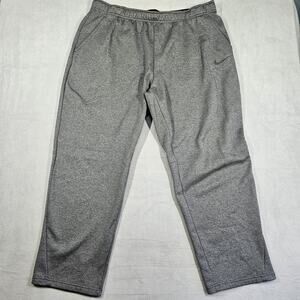 Nike Fleece Sweatpants Mens 4XL Gray Dri-Fit Training Pants Athleisure Gym Comfy